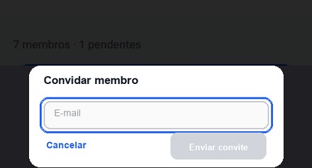 Diálogo Invitar miembro