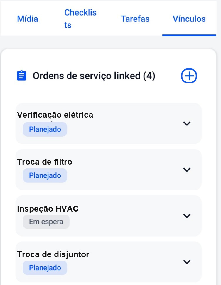 Linked work orders on mobile